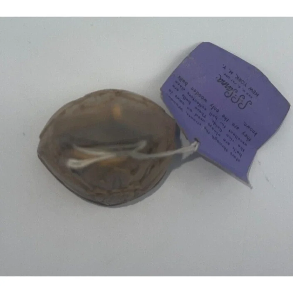 Wooden Indonesian Bali Flower Hand Carved Bell 5